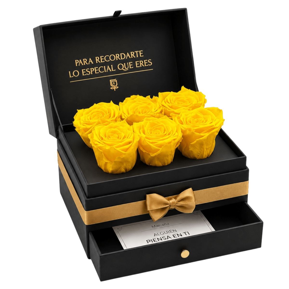Cofret | 6 Rosas Amarillas - arreglo de rosas - Rosata Floral