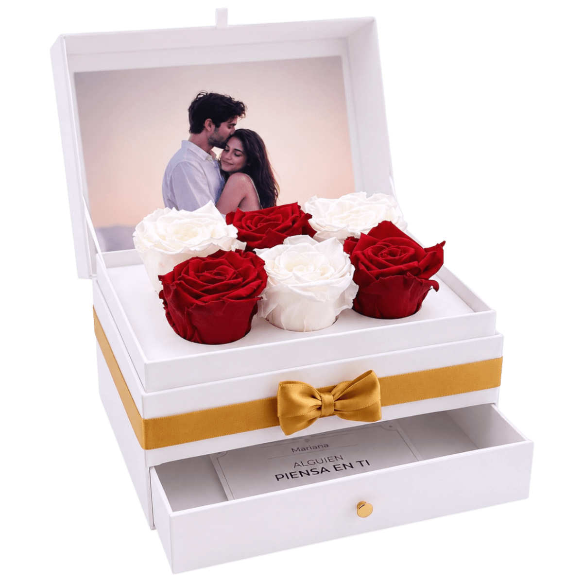 Cofret White | 6 Rosas - arreglo de rosas - Rosata Floral