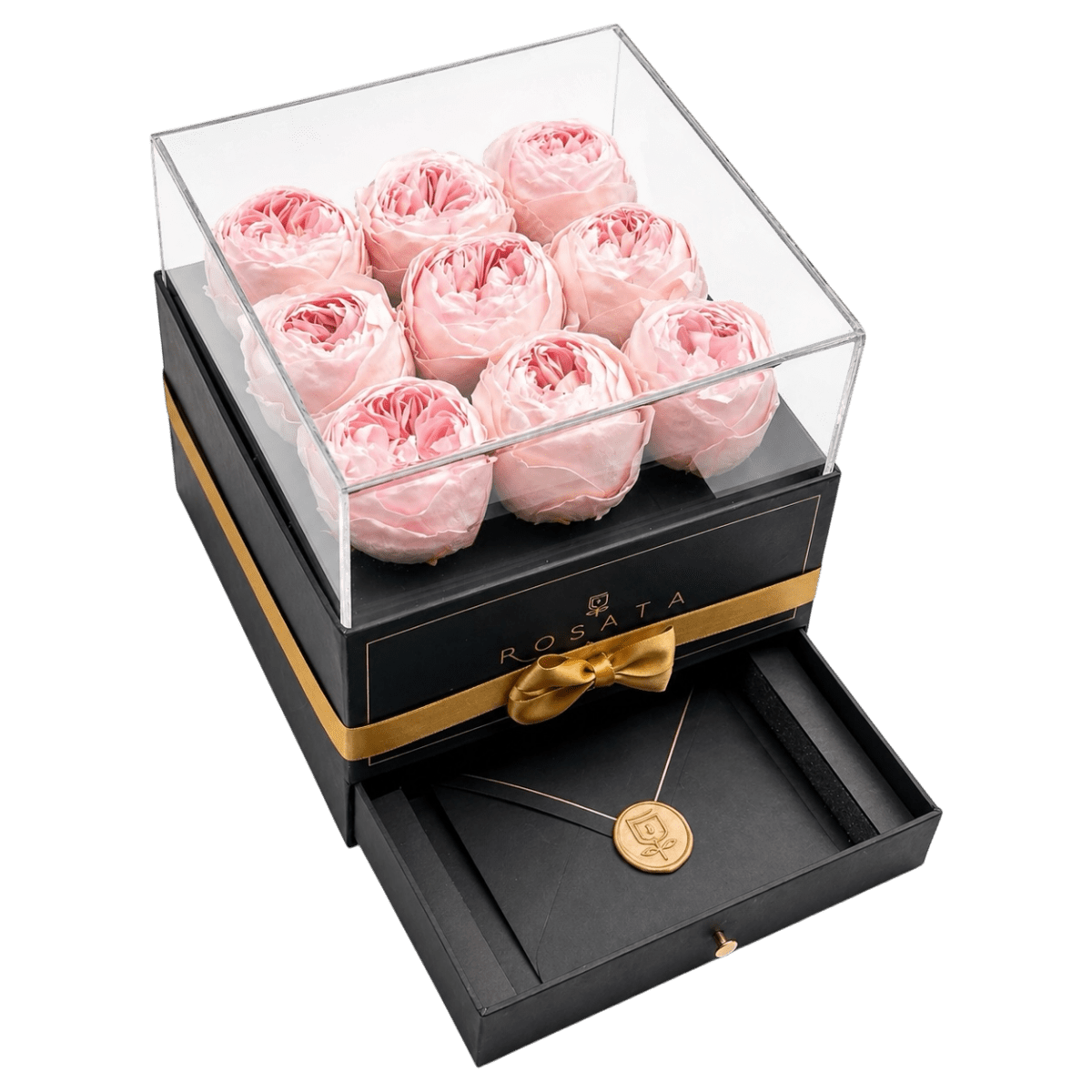 Harmonia - 9 Peonias eternas - arreglo de rosas - Rosata Floral