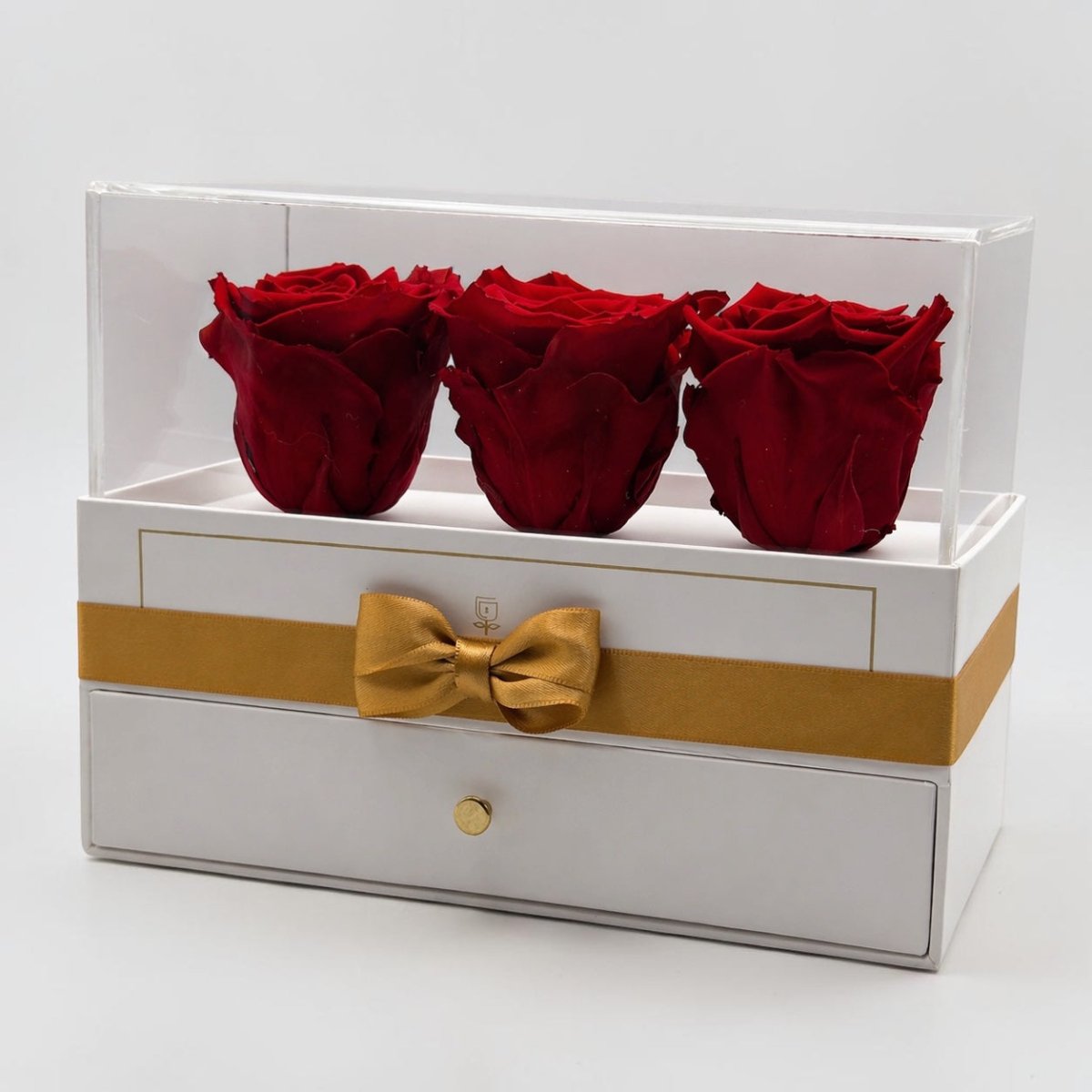 Harmonia White - 3 rosas con chocolates - arreglo de rosas - Rosata Floral