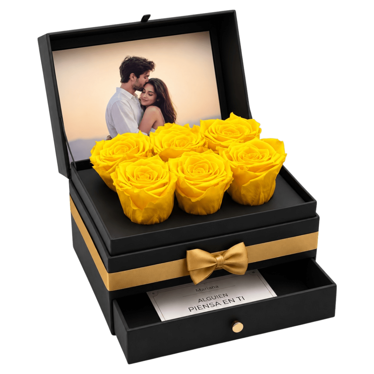 Cofret | 6 Rosas Amarillas - arreglo de rosas - Rosata Floral