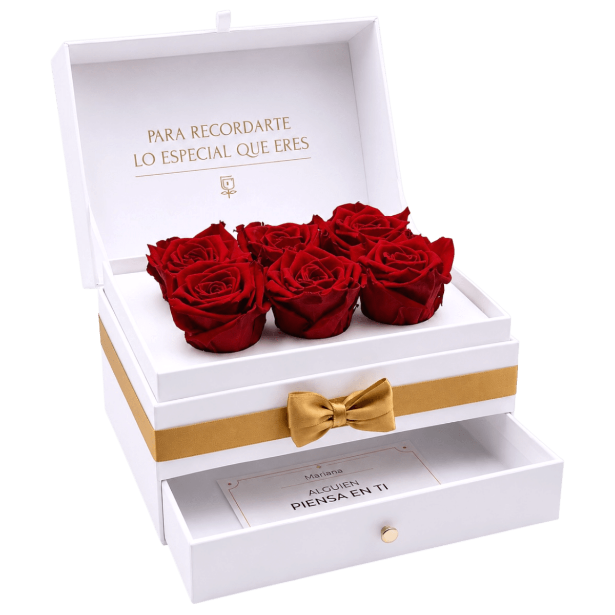 Cofret White | 6 Rosas - arreglo de rosas - Rosata Floral