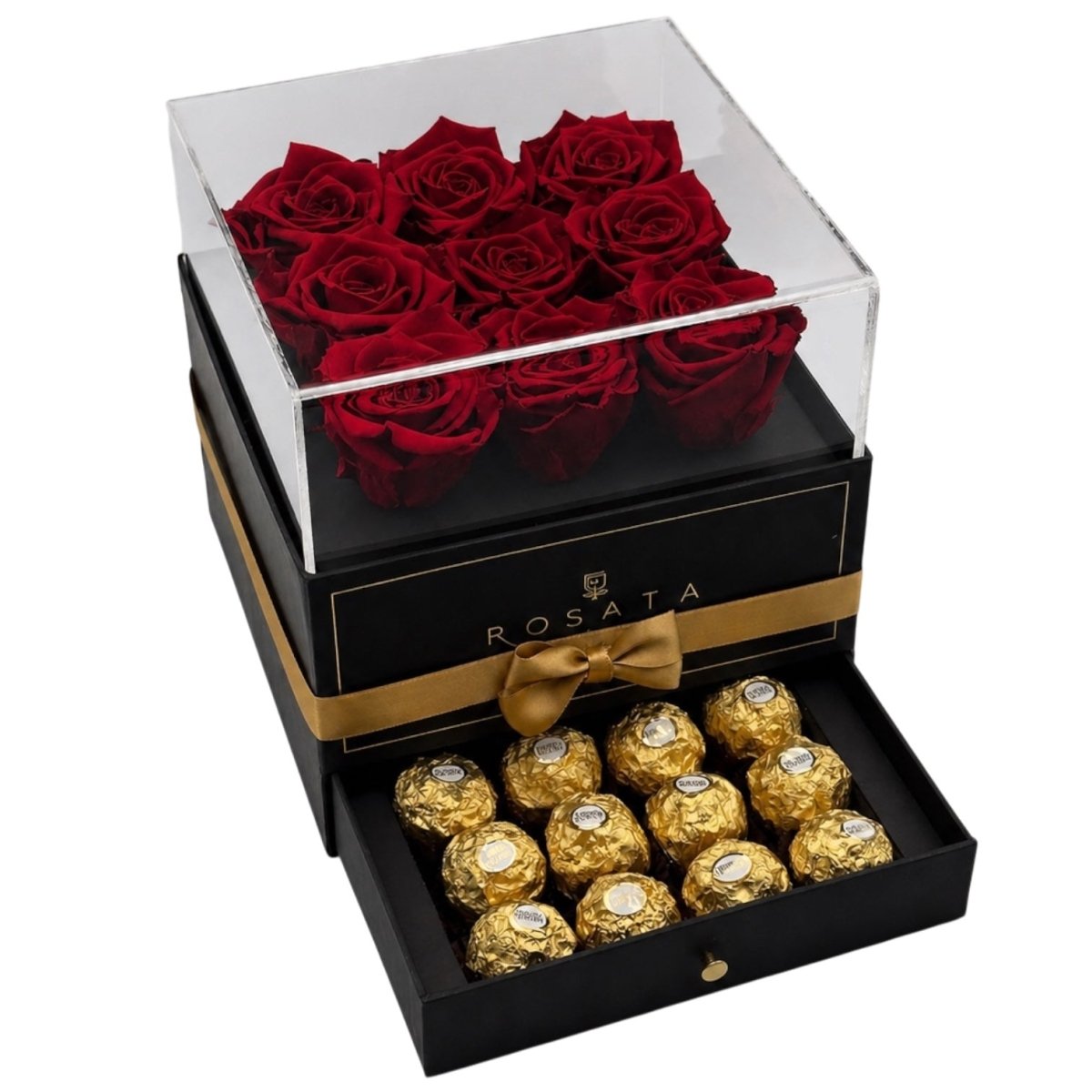 Harmonia - 9 rosas con chocolates - arreglo de rosas - Rosata Floral