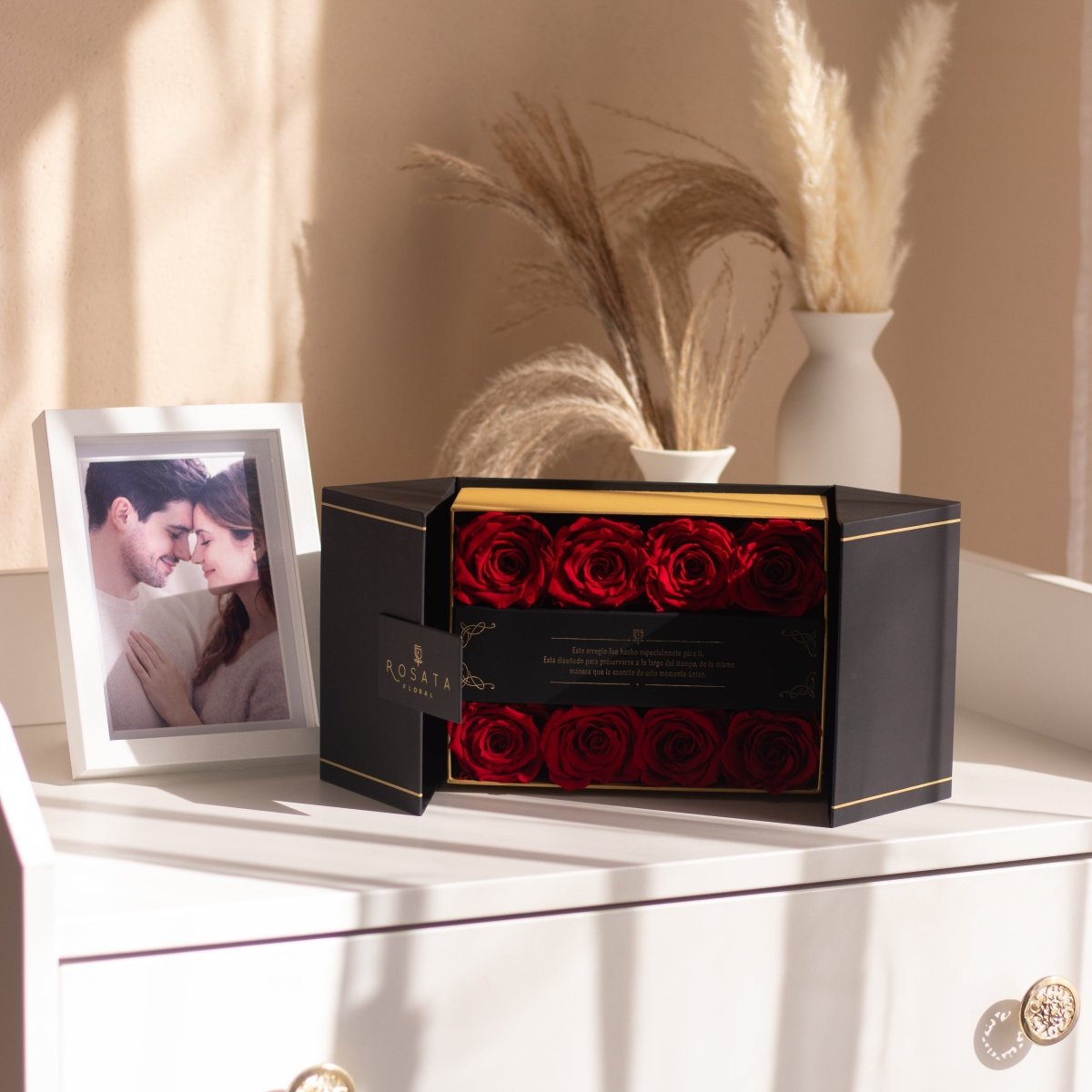 Everose 8 con marco - arreglo de rosas - Rosata Floral