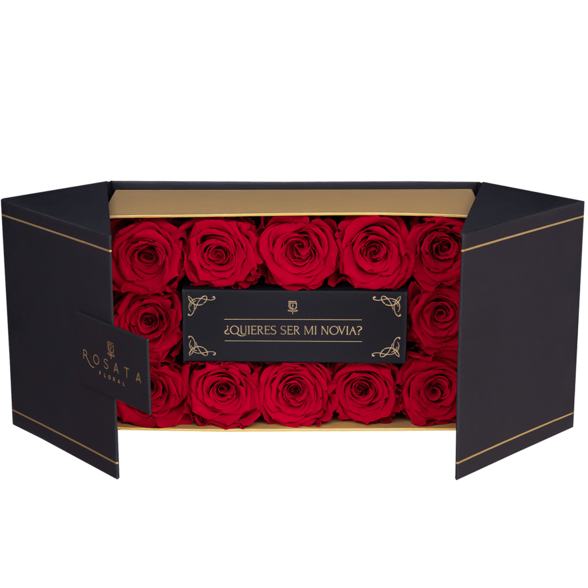 Everose 12 - ¿Quieres ser mi novia? - arreglo de rosas - Rosata Floral