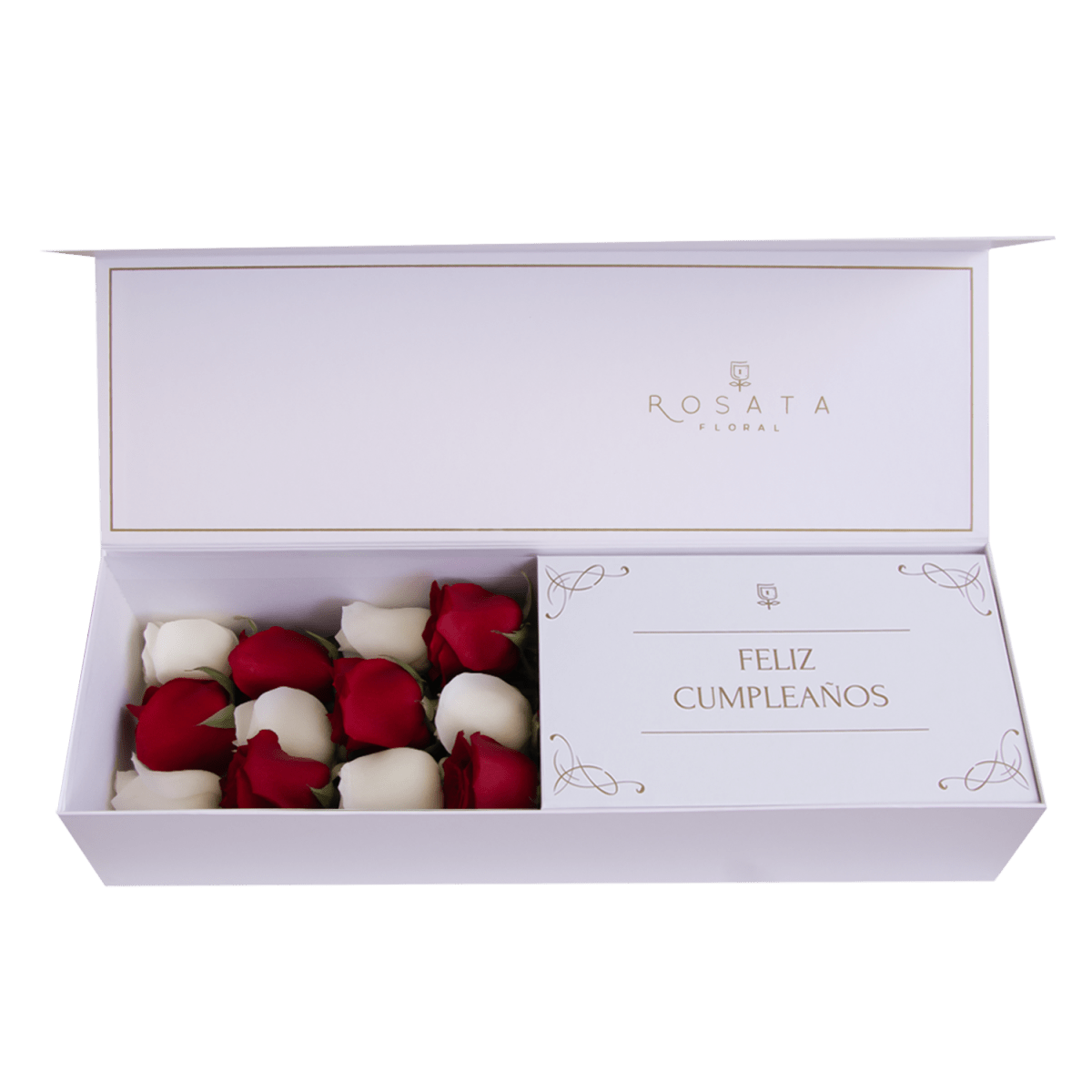 Classic 12 White - Cumpleaños - arreglo de rosas - Rosata Floral