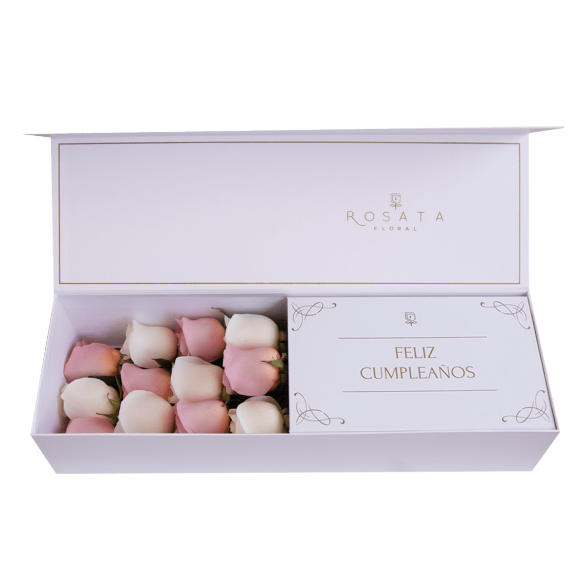 Classic 12 White - Cumpleaños - arreglo de rosas - Rosata Floral