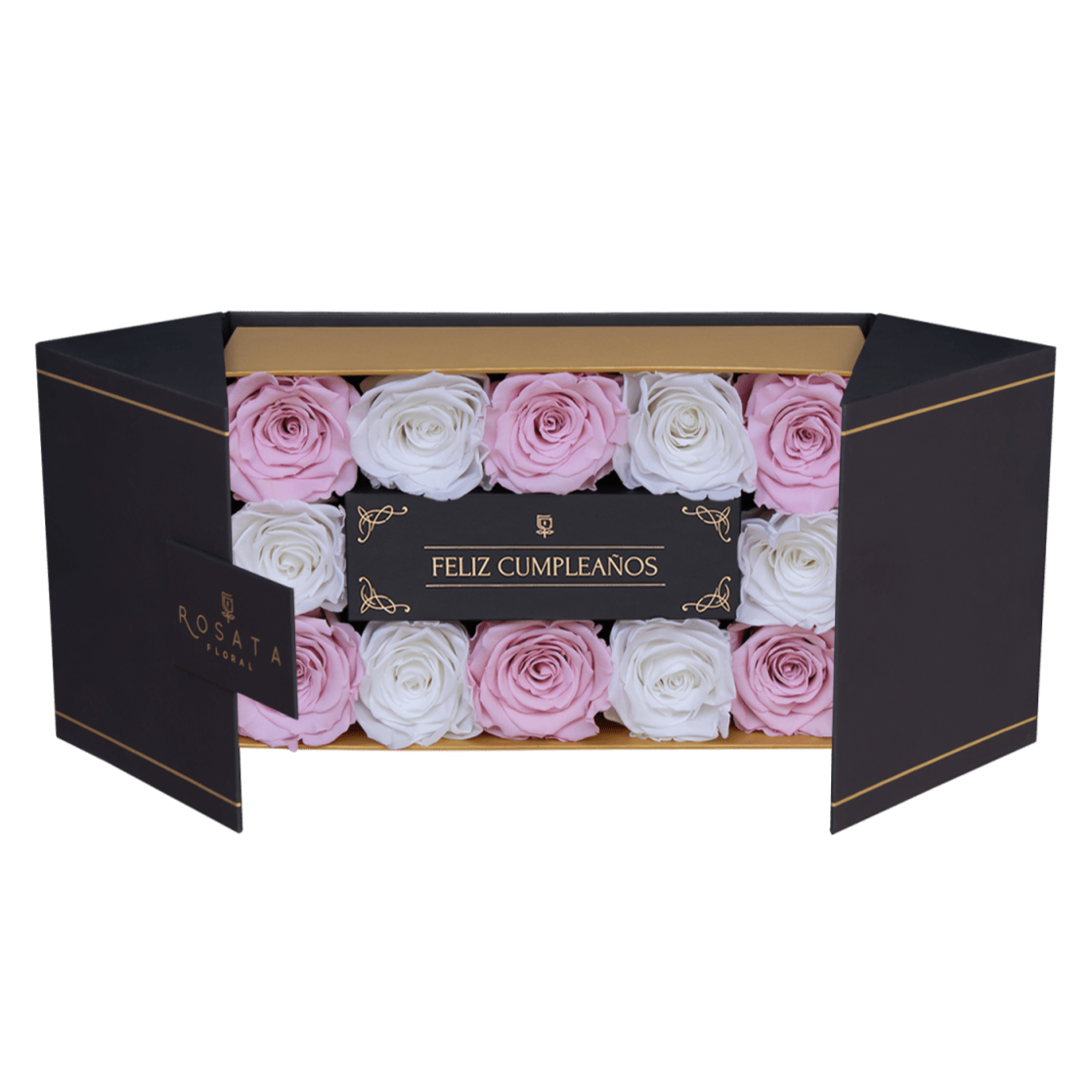 Everose 12 Feliz Cumpleaños - Nacional - arreglo de rosas - Rosata Floral