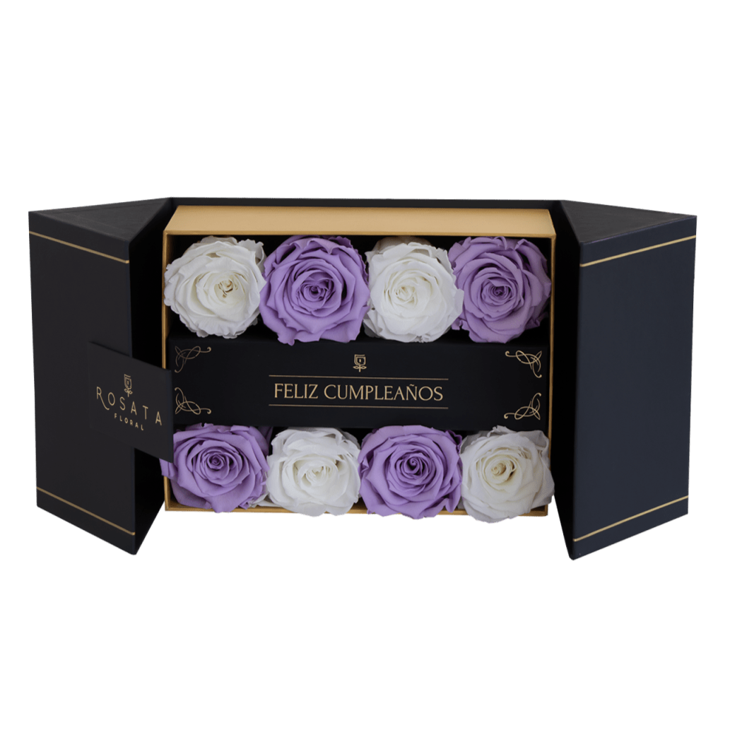 Everose 8 Feliz Cumpleaños - Nacional - arreglo de rosas - Rosata Floral