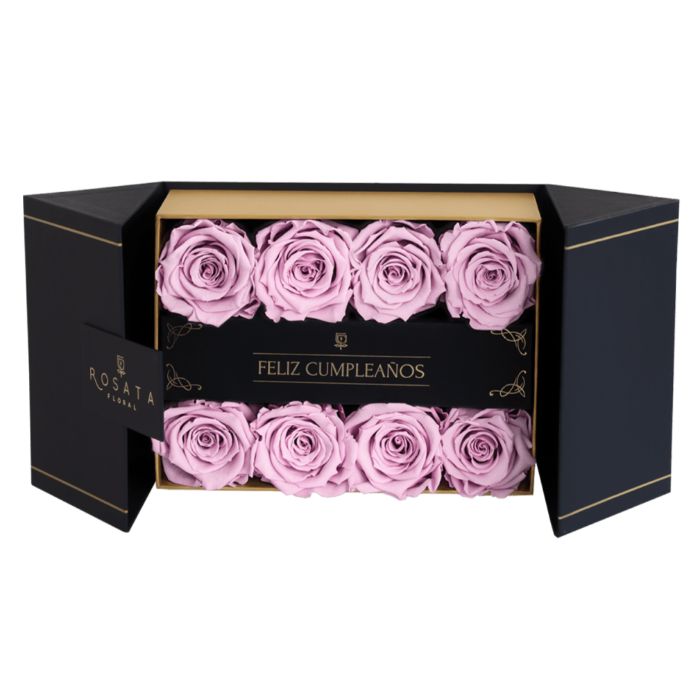 Everose 8 Feliz Cumpleaños - Nacional - arreglo de rosas - Rosata Floral