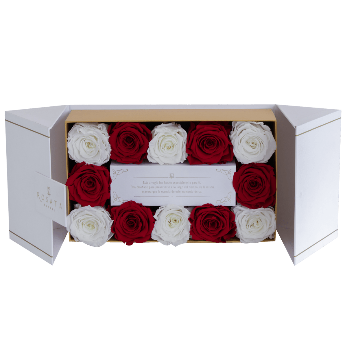 Everose White 12 Preservadas - Nacional - arreglo de rosas - Rosata Floral