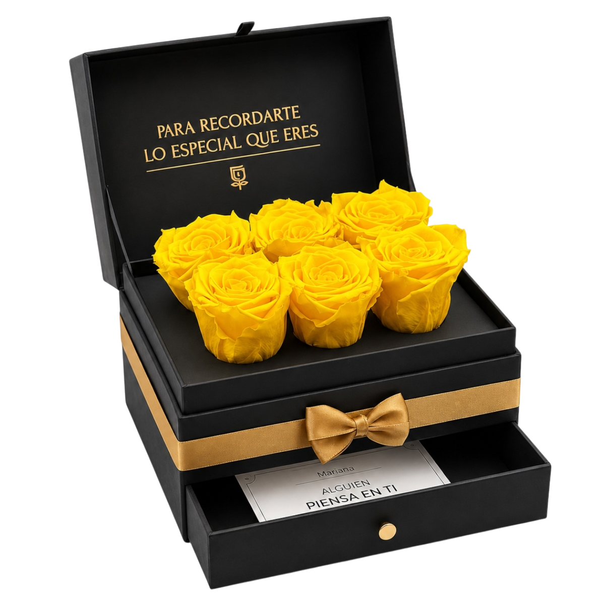 Cofret | 6 Rosas Amarillas
