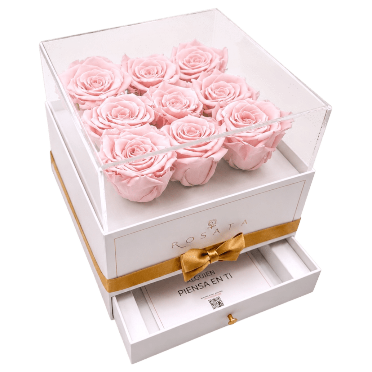 Harmonia White con Rosas - arreglo de rosas - Rosata Floral
