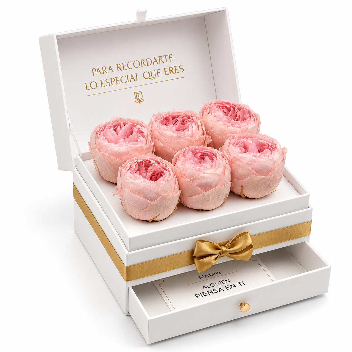 Cofret White | 6 Peonias