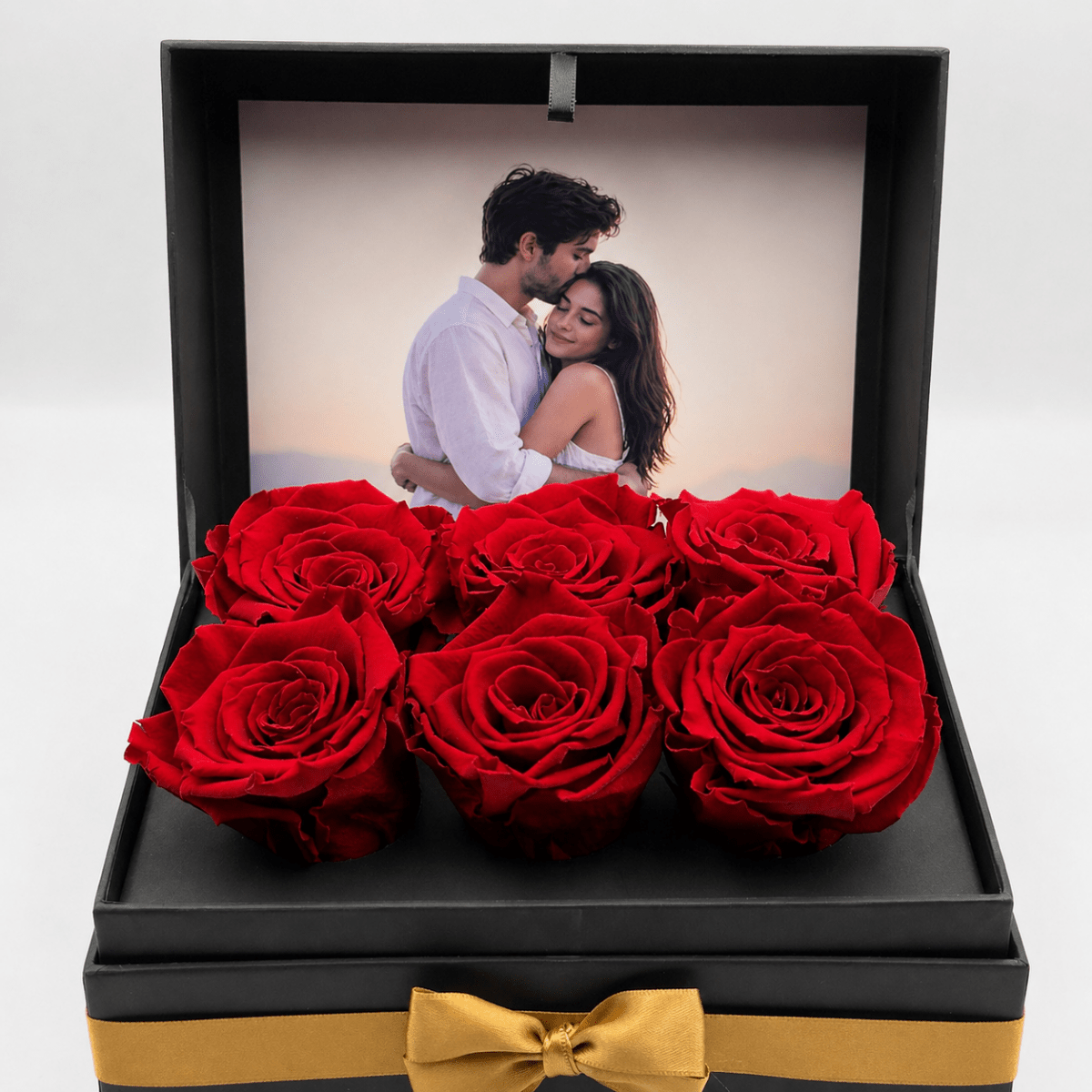 Cofret - 6 rosas con foto - arreglo de rosas - Rosata Floral