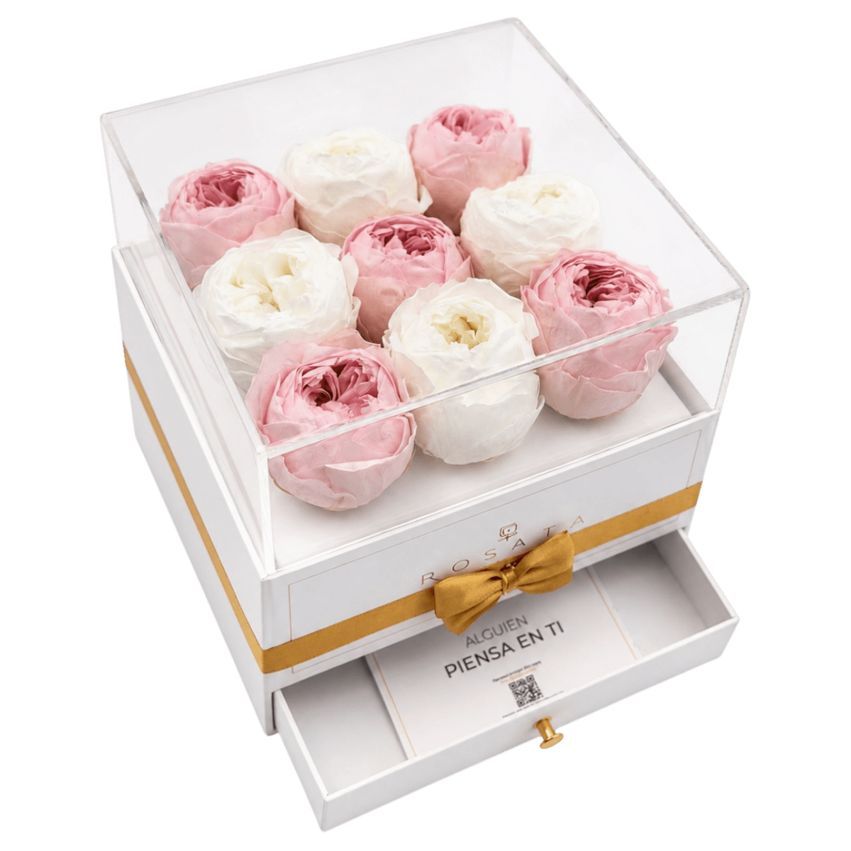 Harmonia White | 9 Peonias - arreglo de rosas - Rosata Floral