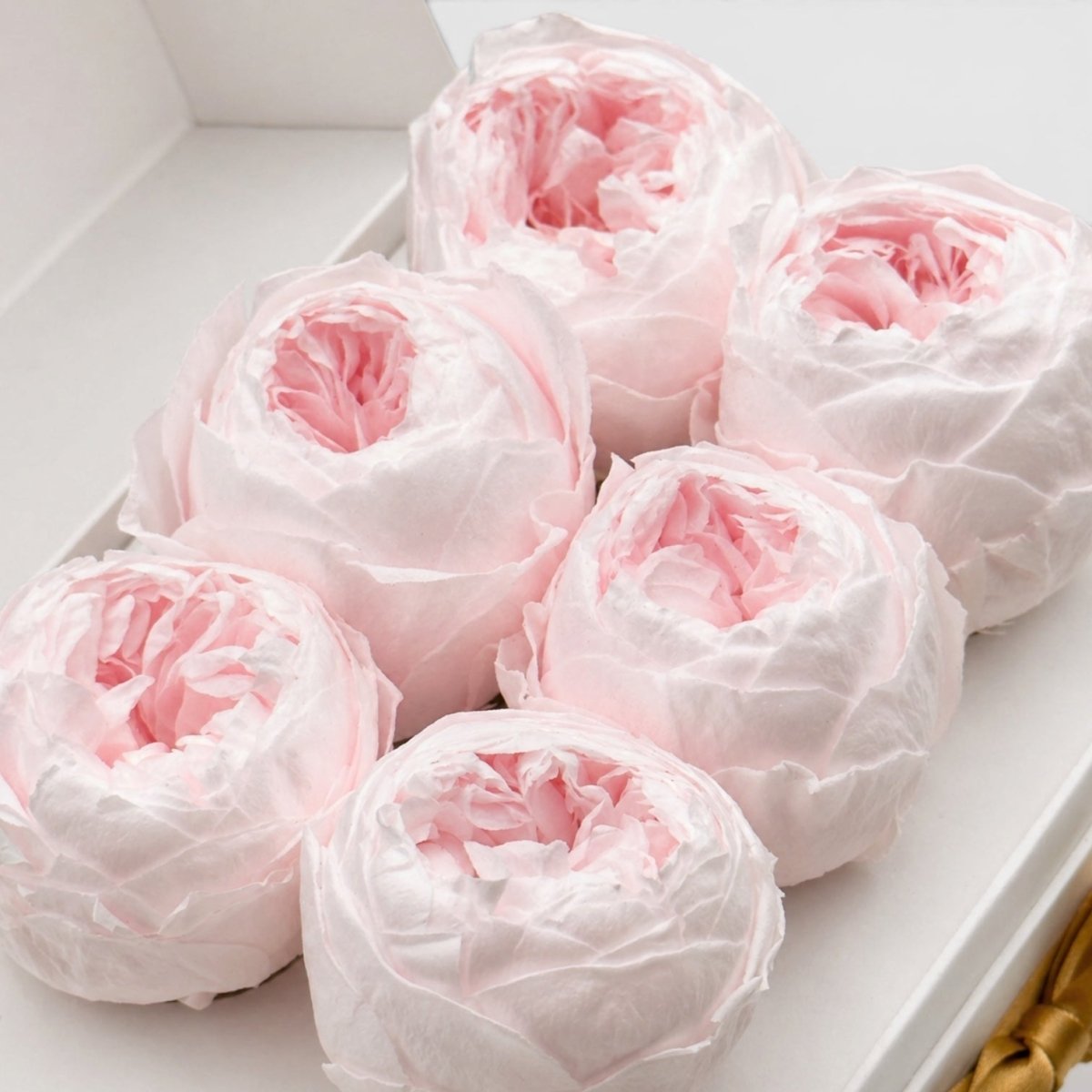 Cofret White - 6 peonias con foto - arreglo de rosas - Rosata Floral