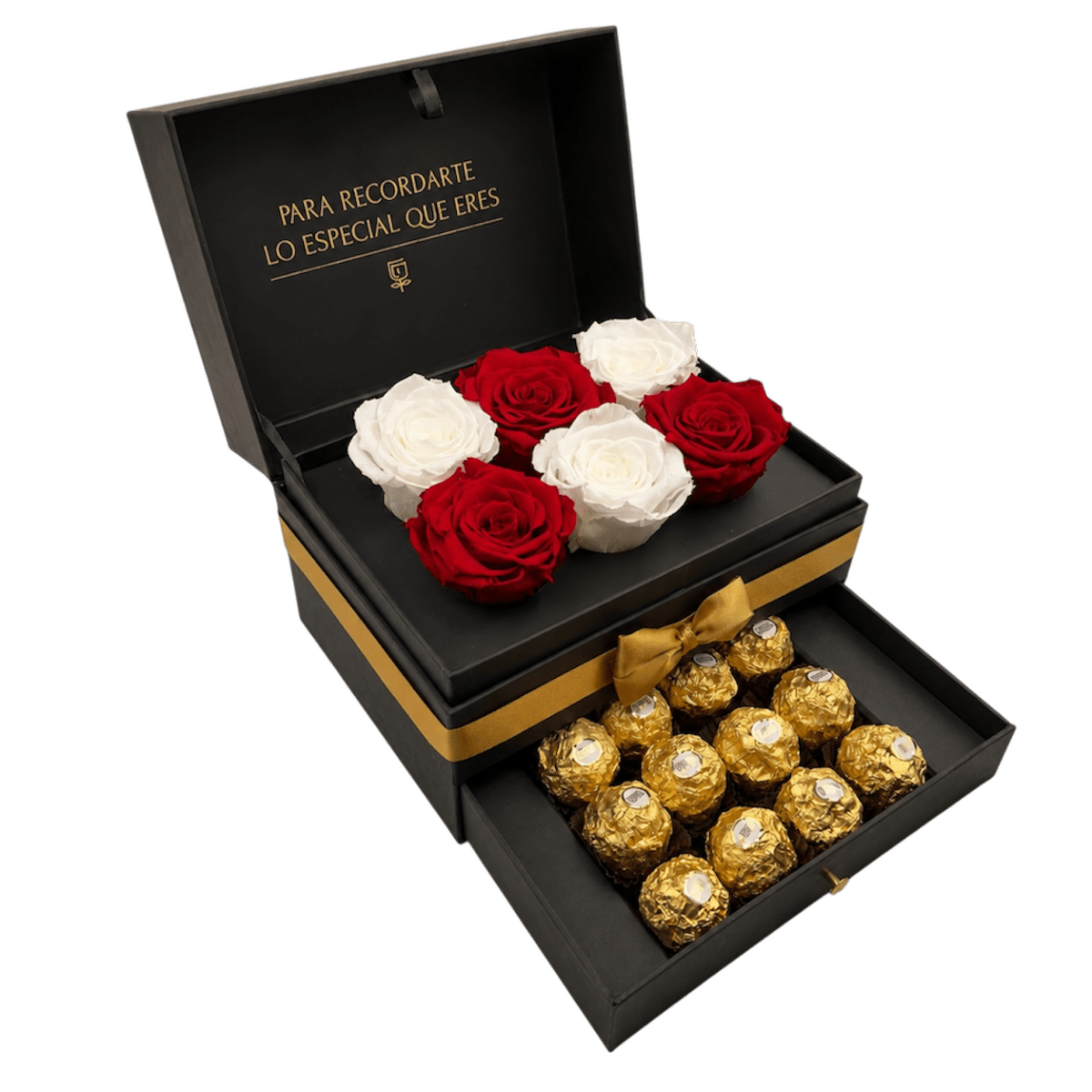 Cofret de rosas con chocolates - arreglo de rosas - Rosata Floral