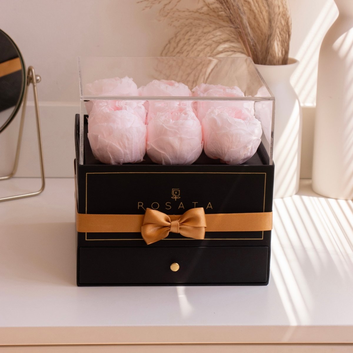 Harmonia - 9 Peonias eternas - arreglo de rosas - Rosata Floral