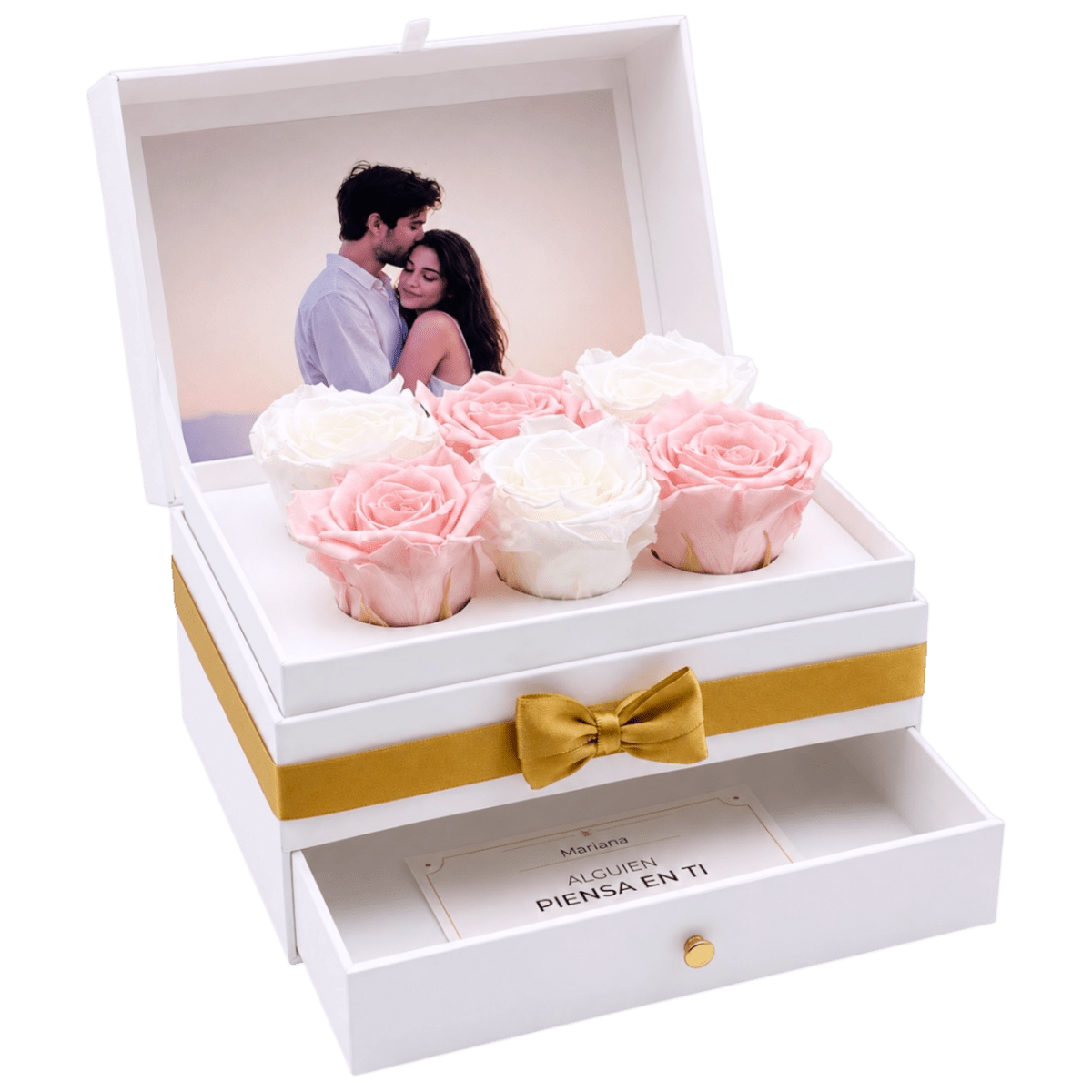 Cofret White | 6 Rosas - arreglo de rosas - Rosata Floral
