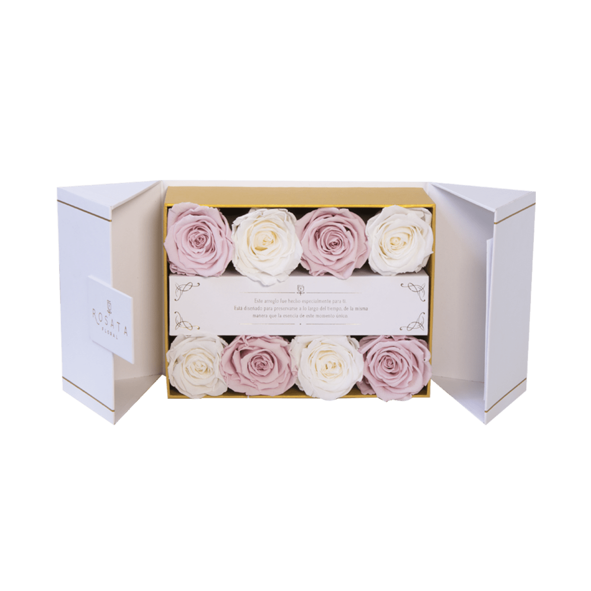 Everose White | 8 Rosas - arreglo de rosas - Rosata Floral