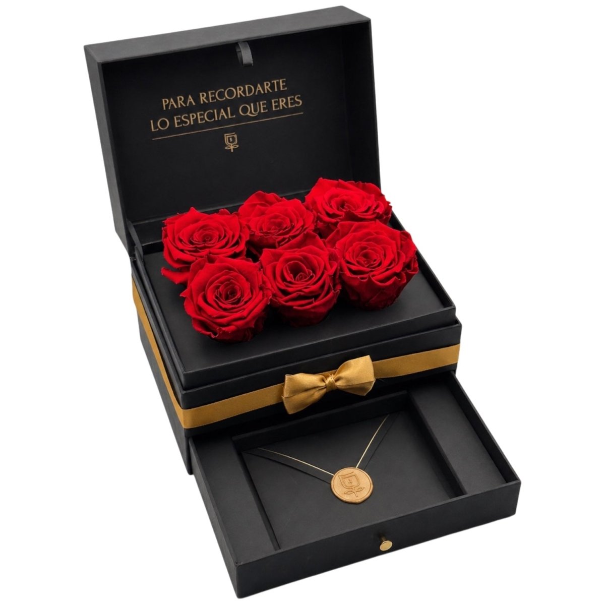 Cofret - 6 rosas eternas - arreglo de rosas - Rosata Floral