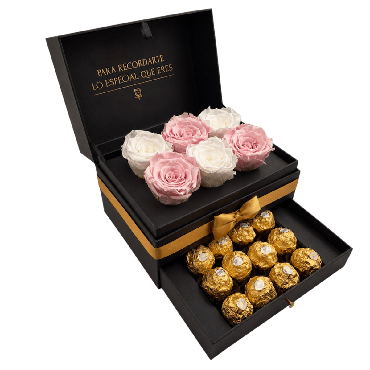 Cofret de rosas con chocolates - arreglo de rosas - Rosata Floral