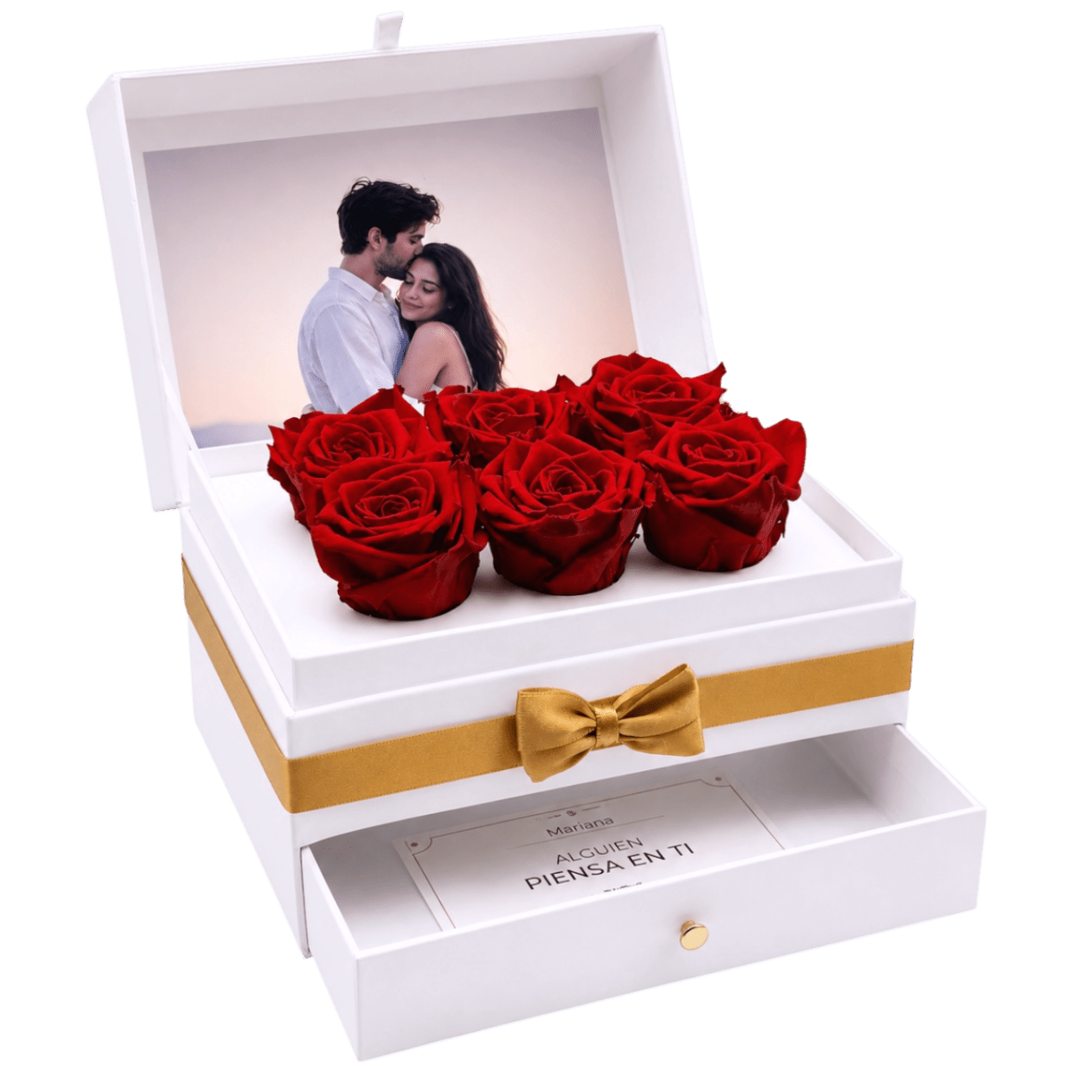 Cofret White | 6 Rosas - arreglo de rosas - Rosata Floral