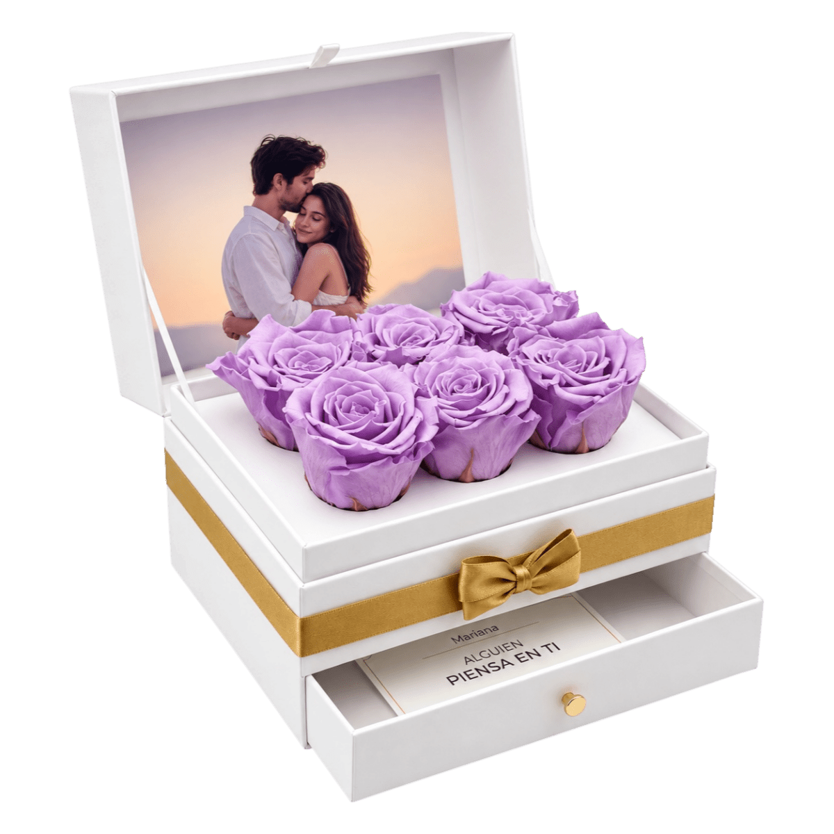 Cofret White | 6 Rosas - arreglo de rosas - Rosata Floral