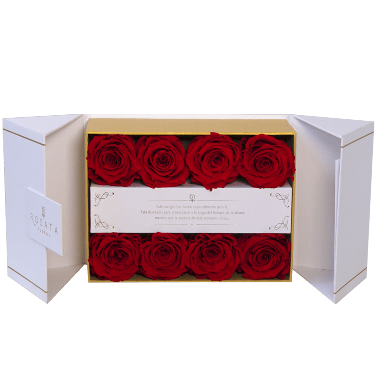 Everose White - 8 rosas - arreglo de rosas - Rosata Floral