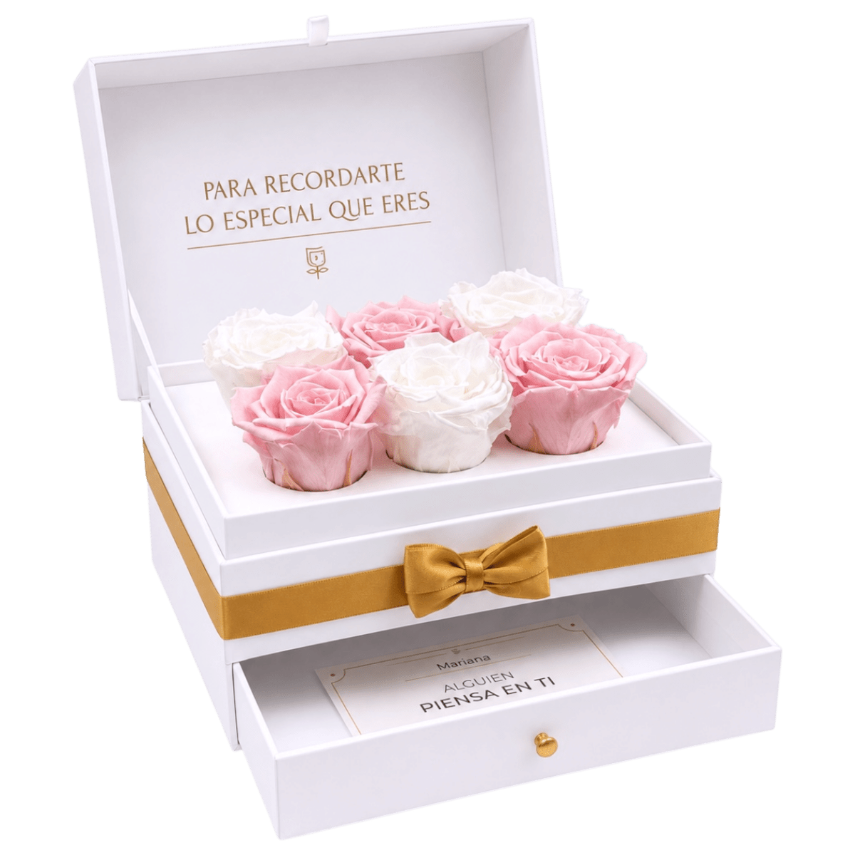 Cofret White | 6 Rosas - arreglo de rosas - Rosata Floral