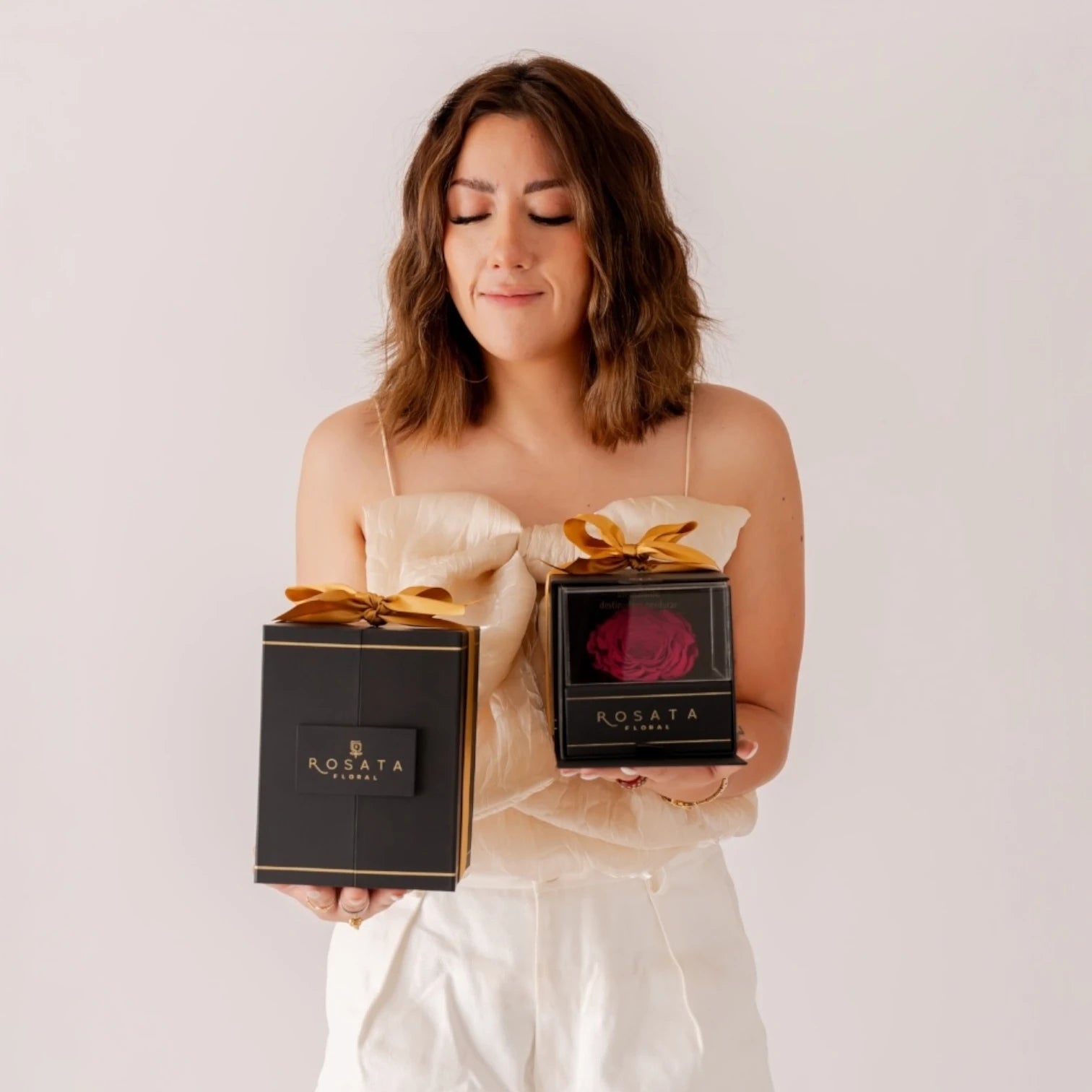 Dúo: Conexión Pura - arreglo de rosas - Rosata Floral