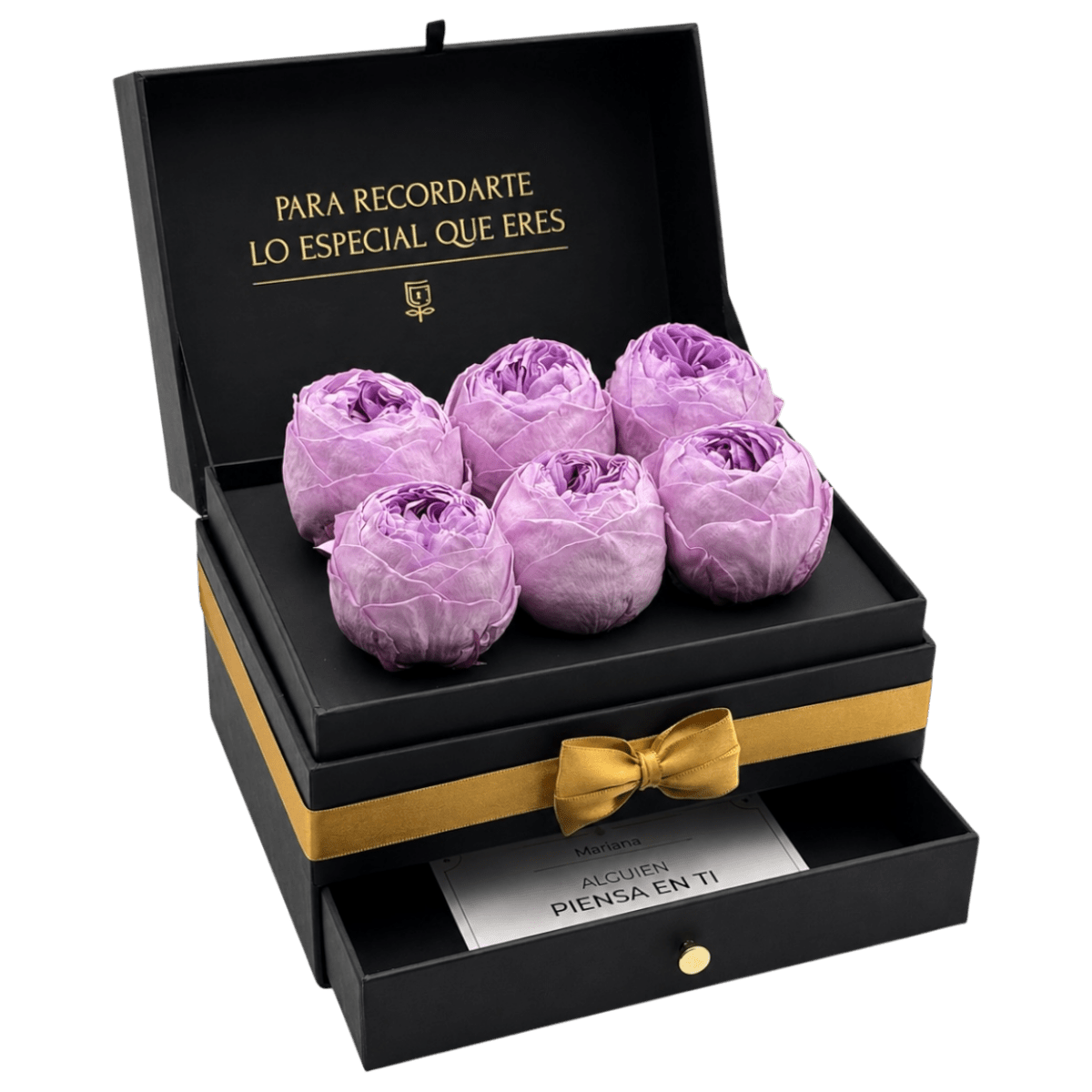 Cofret | 6 Peonias - arreglo de rosas - Rosata Floral