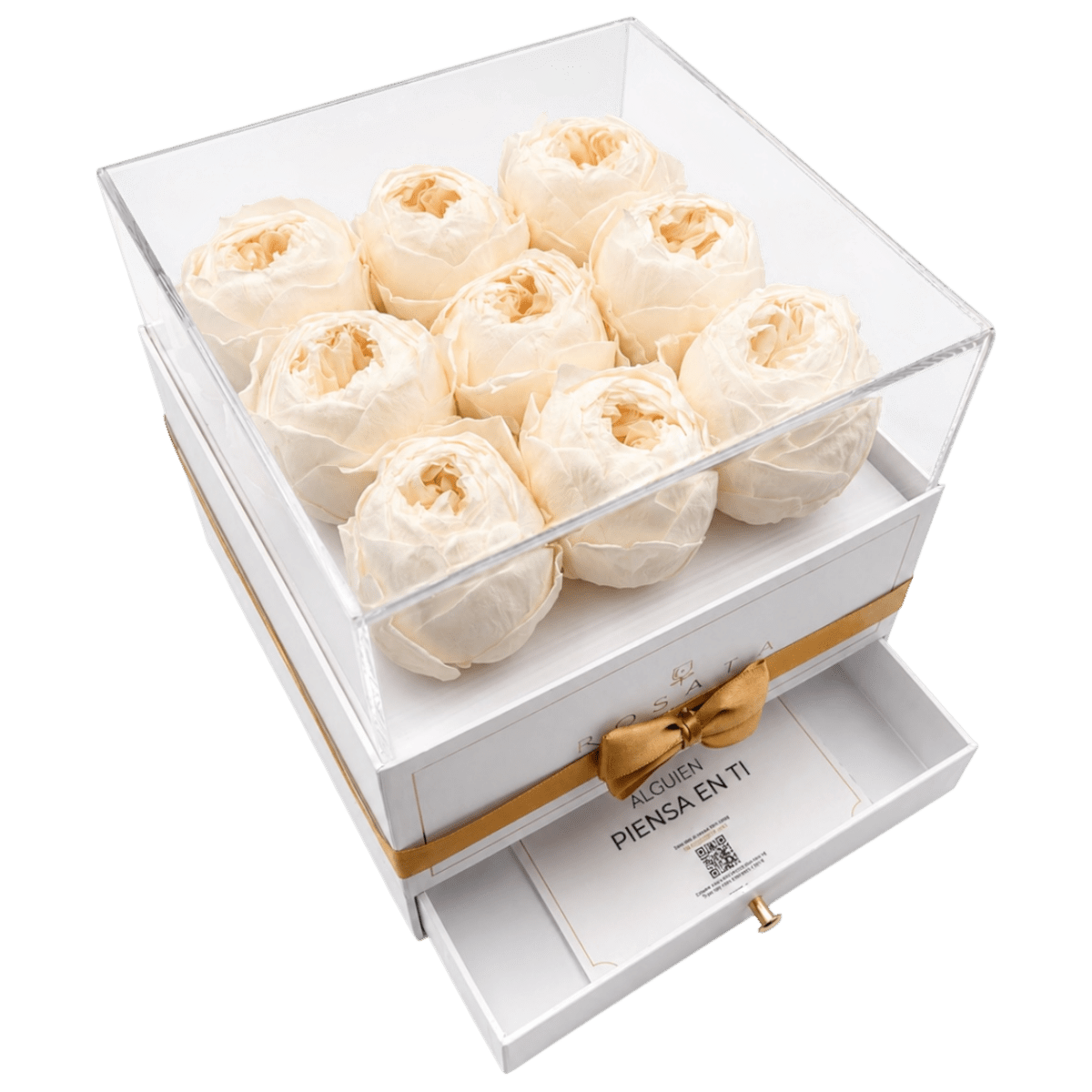 Harmonia White | 9 Peonias - arreglo de rosas - Rosata Floral