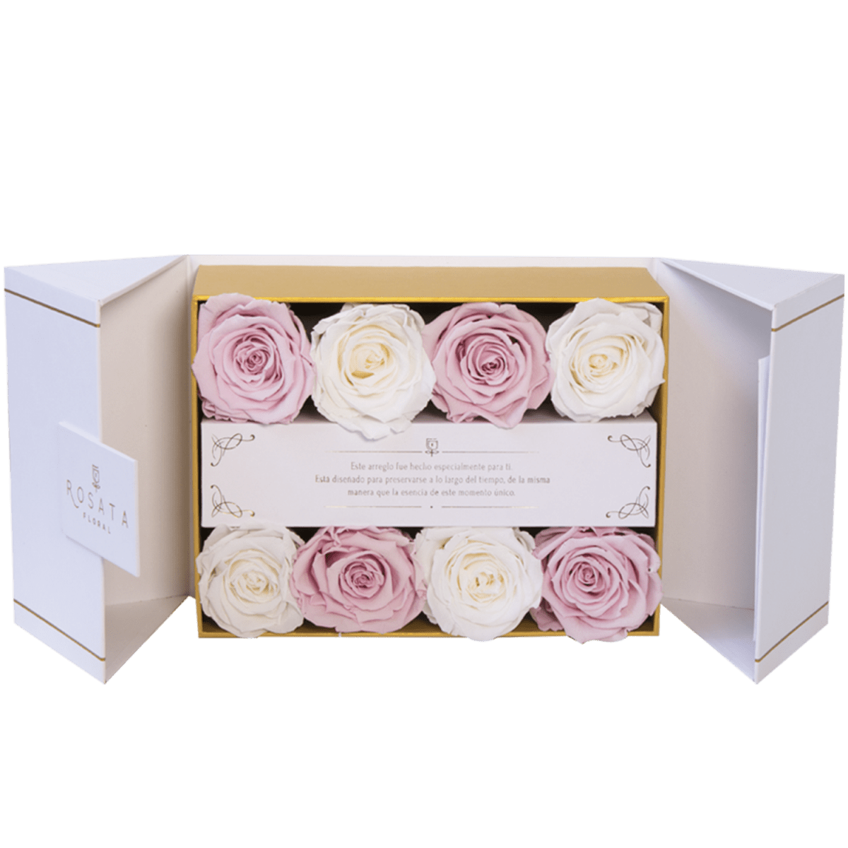 Everose 8 White Rosas - arreglo de rosas - Rosata Floral