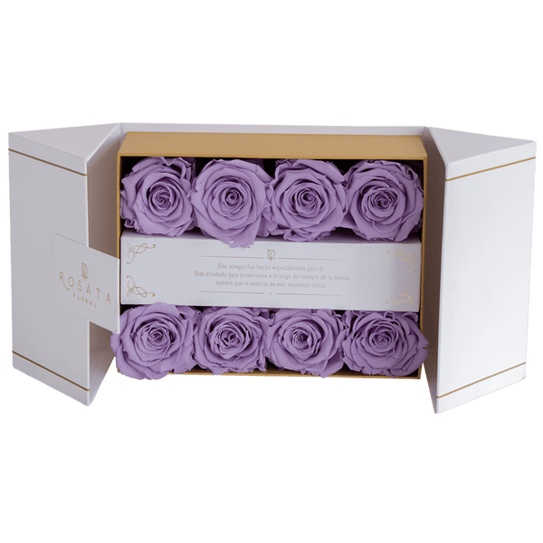 Everose 8 White Lilas - arreglo de rosas - Rosata Floral