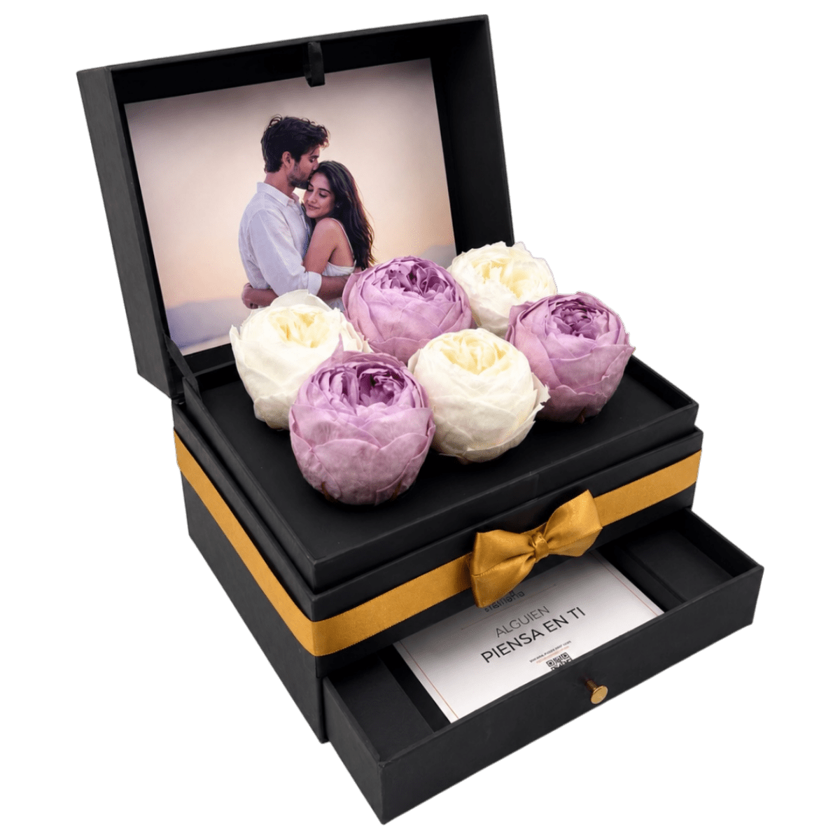 Cofret de peonias - arreglo de rosas - Rosata Floral