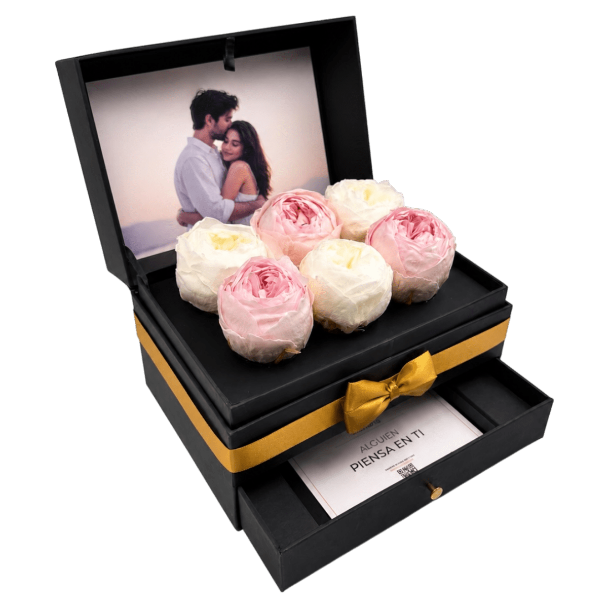 Cofret de peonias - arreglo de rosas - Rosata Floral