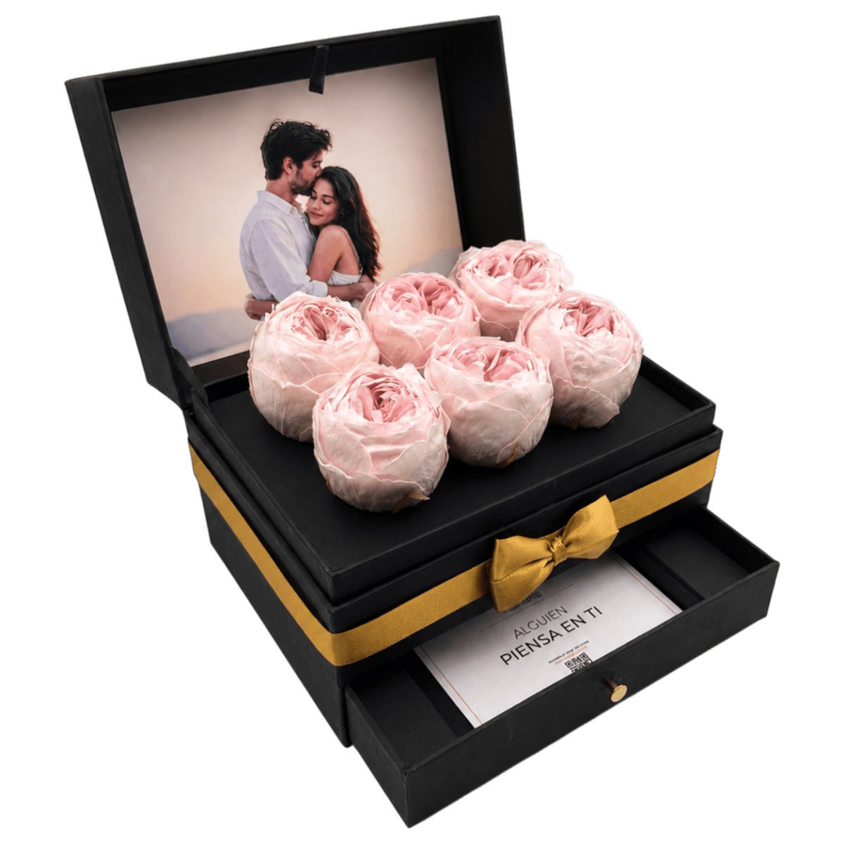 Cofret de peonias - arreglo de rosas - Rosata Floral