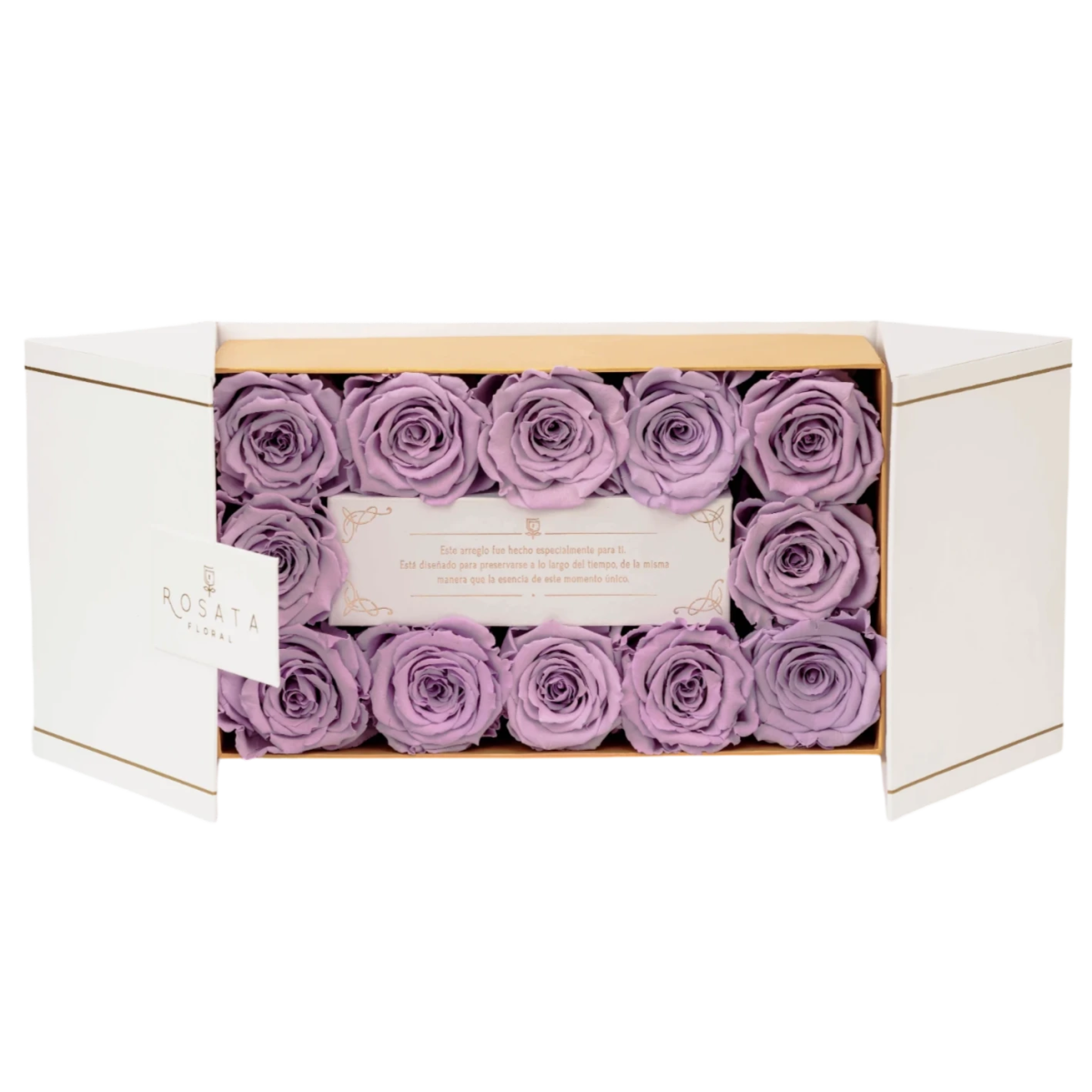 Everose 12 White Lilas - arreglo de rosas - Rosata Floral