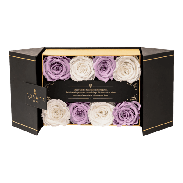 Everose 8 - Lilas y blancas - arreglo de rosas - Rosata Floral