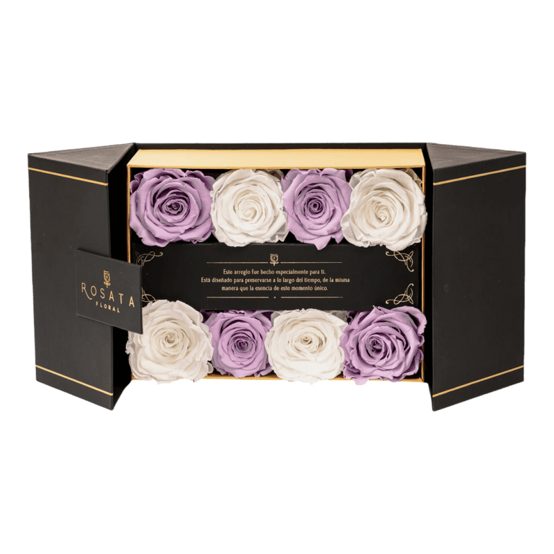 Everose 8 - Lilas y blancas - arreglo de rosas - Rosata Floral