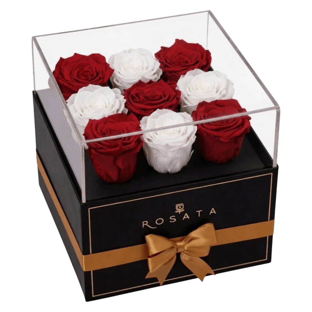 Harmonia 9 - Rojas y blancas - arreglo de rosas - Rosata Floral