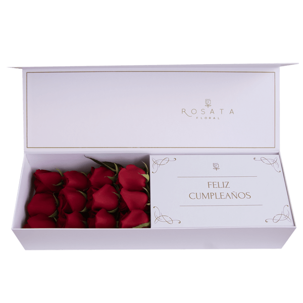 Classic 12 White - Cumpleaños - arreglo de rosas - Rosata Floral