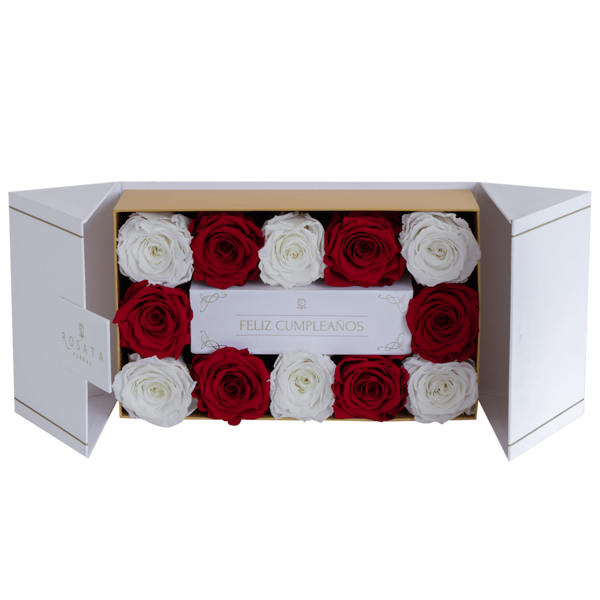 Everose 12 White Cumpleaños - Nacional - arreglo de rosas - Rosata Floral