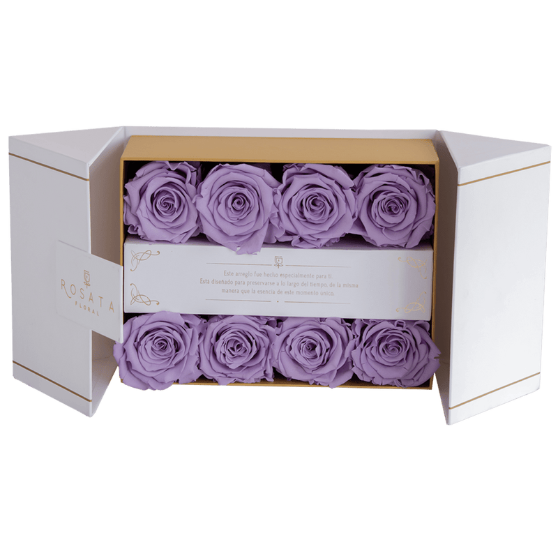 Everose White 8 Preservadas - Nacional - arreglo de rosas - Rosata Floral