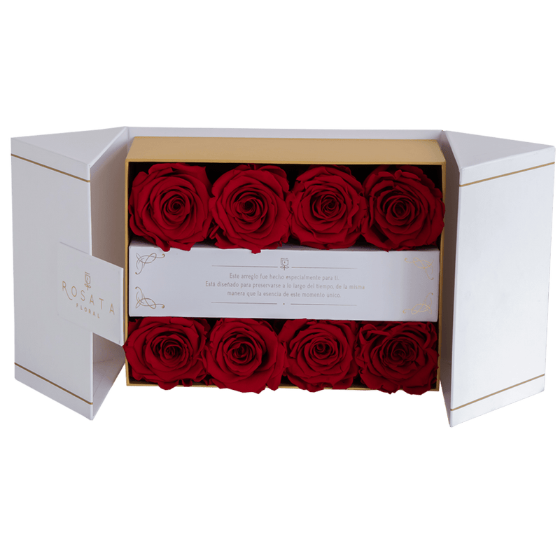 Everose White 8 Preservadas - Nacional - arreglo de rosas - Rosata Floral