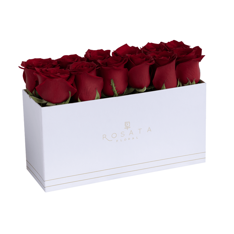 Rosebox White - 12 Naturales - arreglo de rosas - Rosata Floral